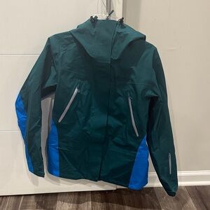 Marmot green and  Blue goretex ski shell jacket